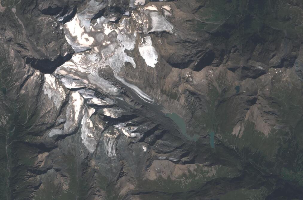 Aerial view of Pasterze Glacier