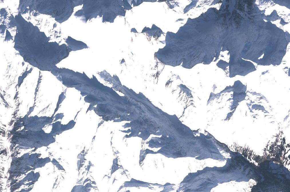 Aerial view of Pasterze Glacier