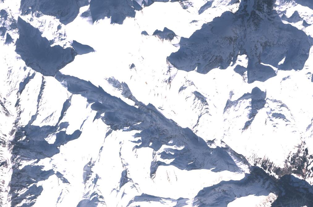 Aerial view of Pasterze Glacier