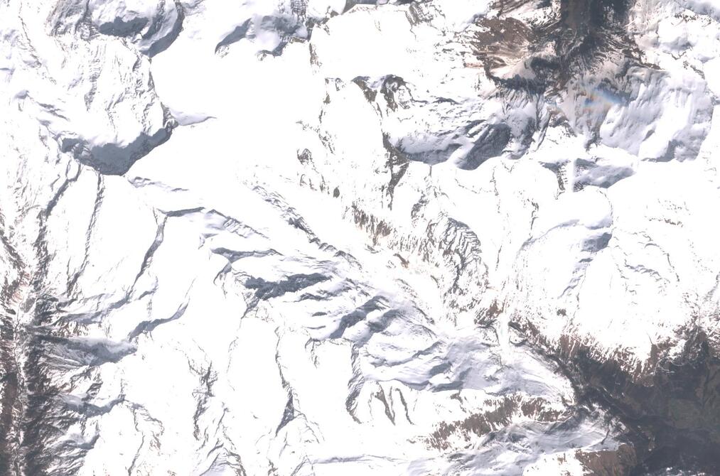 Aerial view of Pasterze Glacier