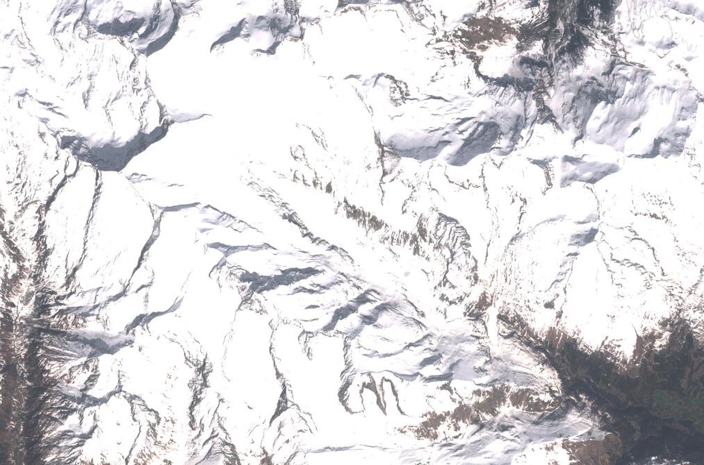 Aerial view of Pasterze Glacier