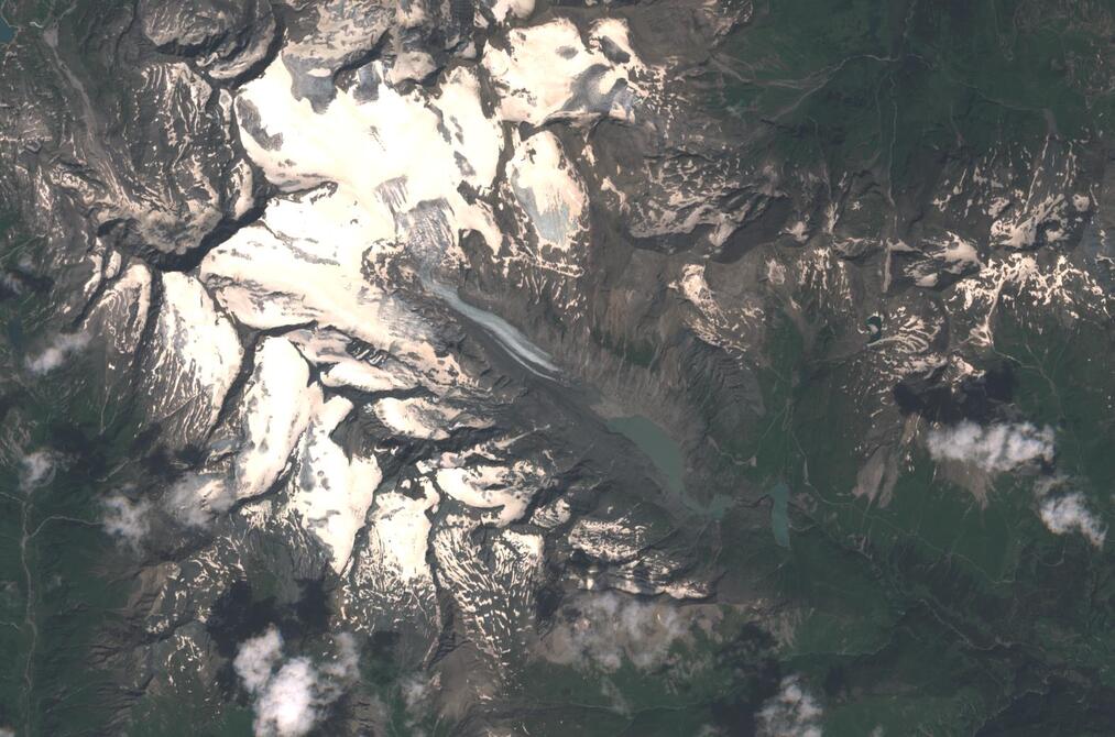 Aerial view of Pasterze Glacier