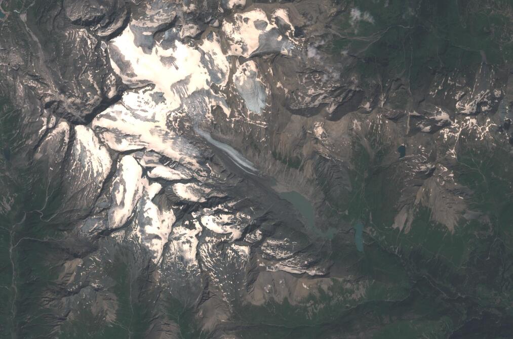 Aerial view of Pasterze Glacier