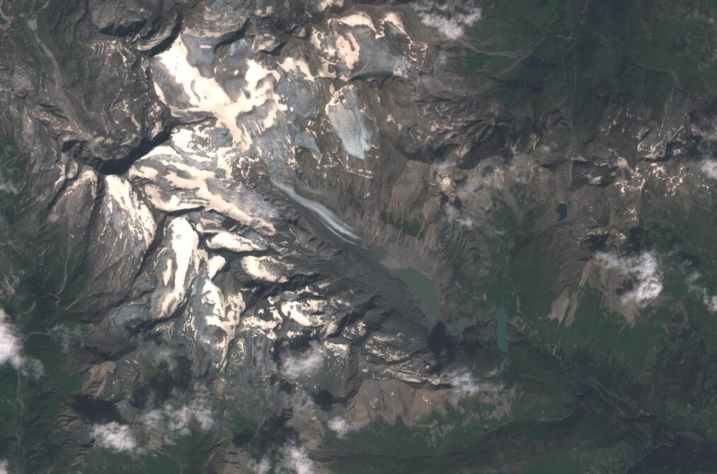 Aerial view of Pasterze Glacier