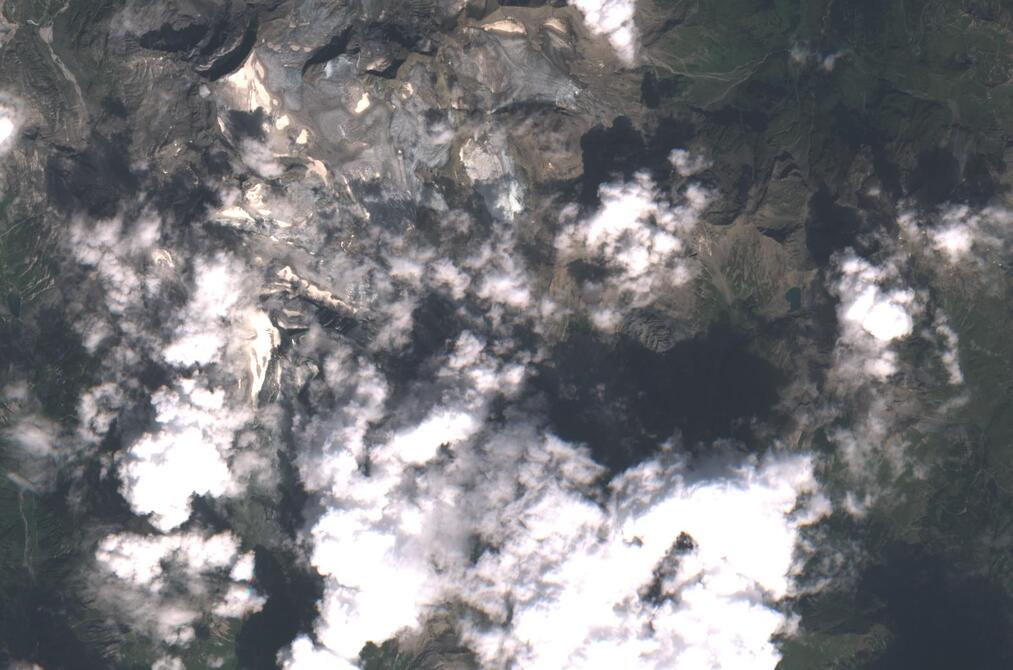 Aerial view of Pasterze Glacier