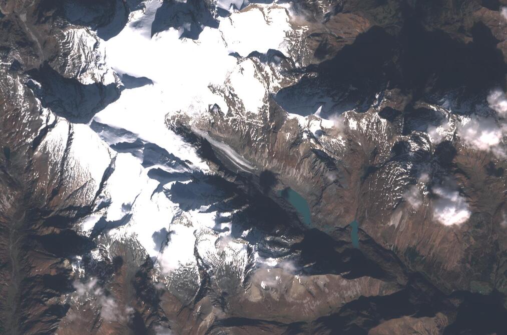 Aerial view of Pasterze Glacier