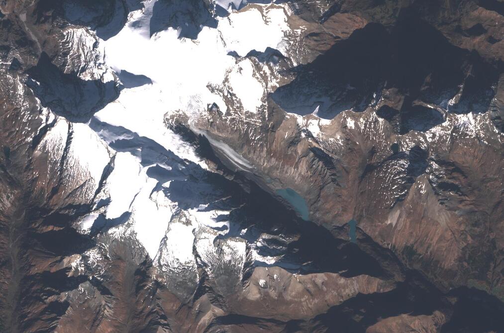 Aerial view of Pasterze Glacier