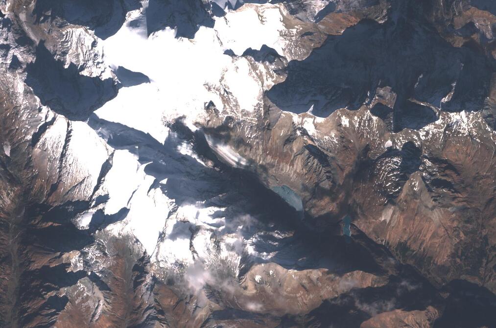 Aerial view of Pasterze Glacier