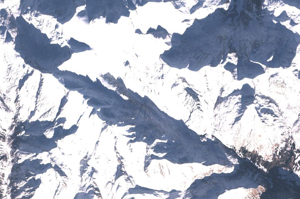 Aerial view of Pasterze Glacier
