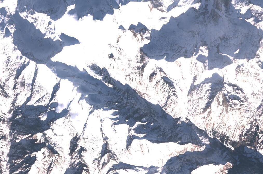 Aerial view of Pasterze Glacier