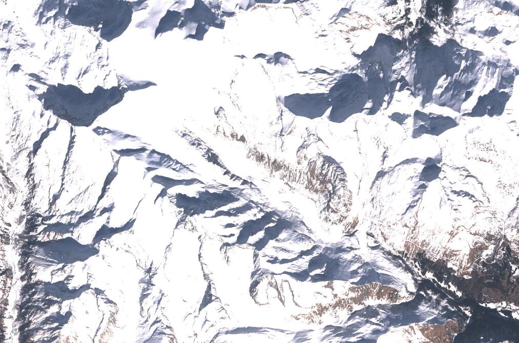 Aerial view of Pasterze Glacier