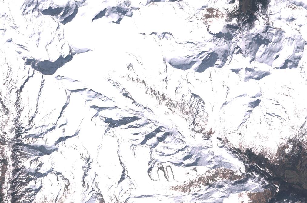 Aerial view of Pasterze Glacier