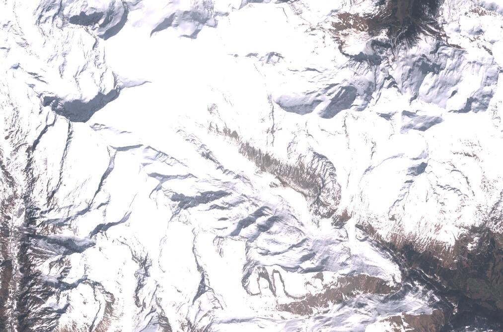 Aerial view of Pasterze Glacier