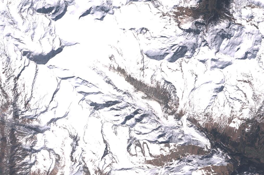 Aerial view of Pasterze Glacier