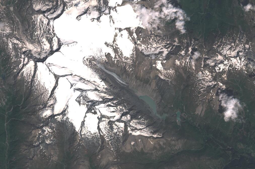 Aerial view of Pasterze Glacier
