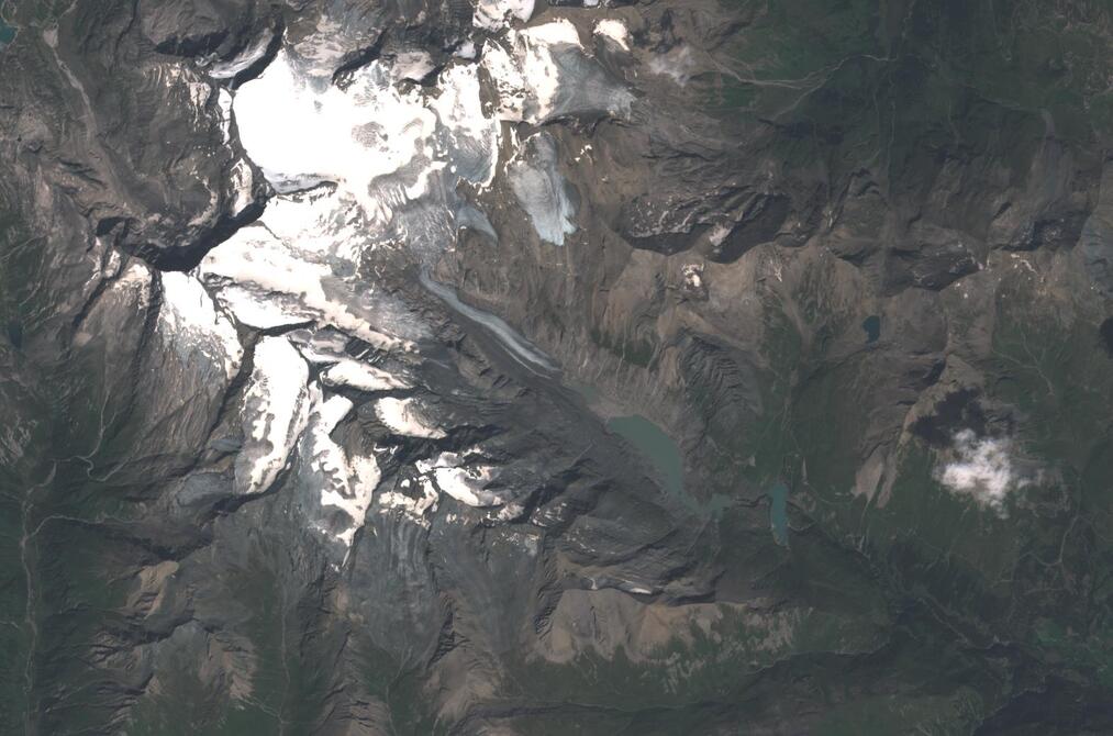 Aerial view of Pasterze Glacier