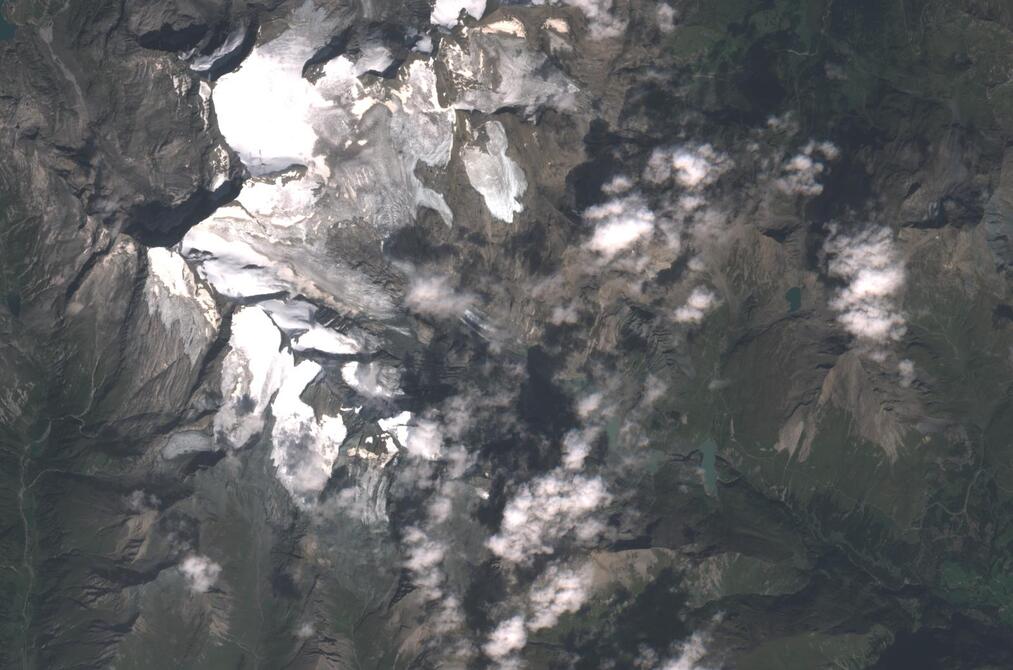 Aerial view of Pasterze Glacier