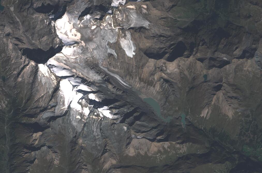 Aerial view of Pasterze Glacier