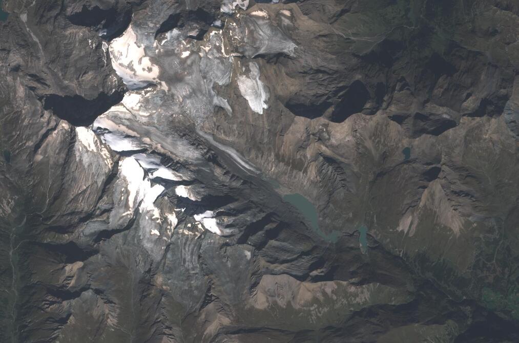 Aerial view of Pasterze Glacier