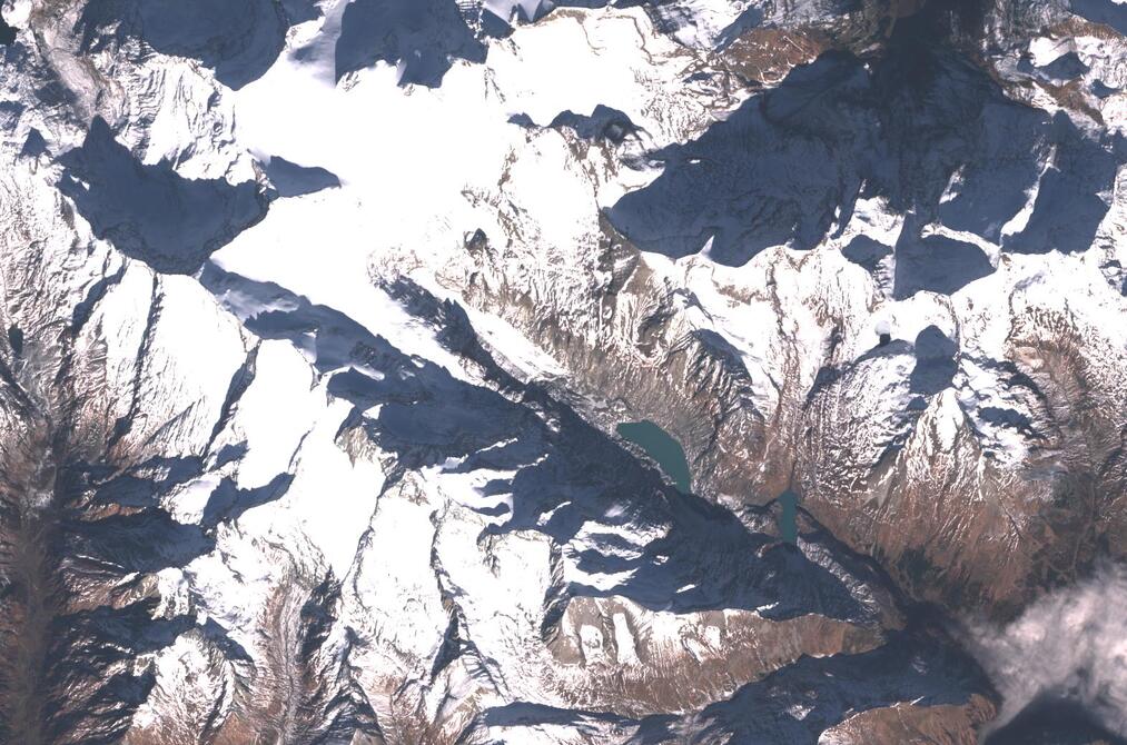 Aerial view of Pasterze Glacier