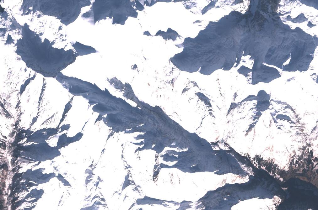 Aerial view of Pasterze Glacier