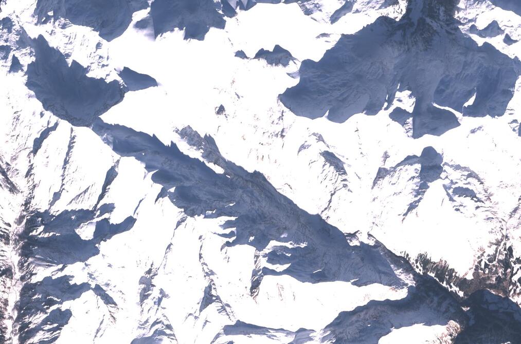 Aerial view of Pasterze Glacier