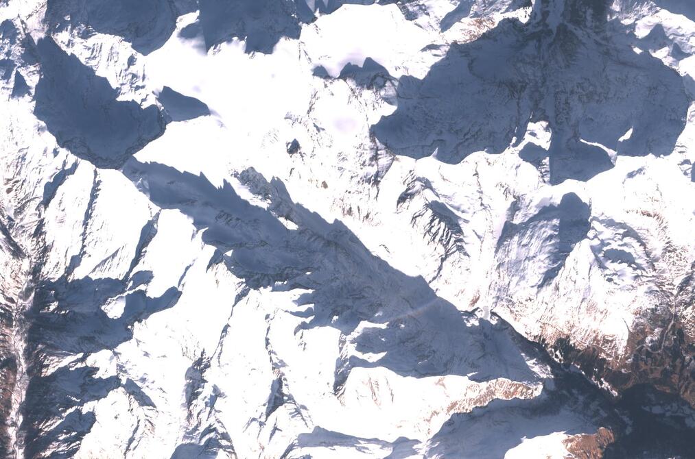 Aerial view of Pasterze Glacier