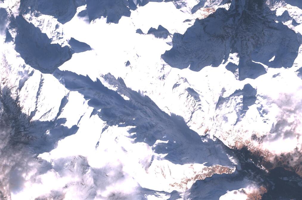 Aerial view of Pasterze Glacier