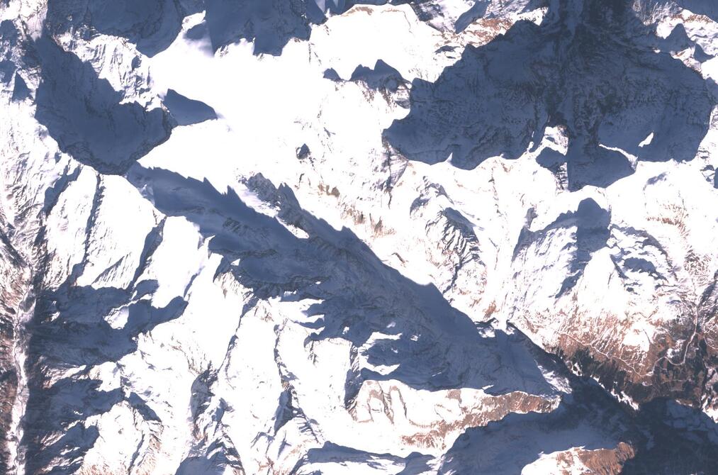 Aerial view of Pasterze Glacier