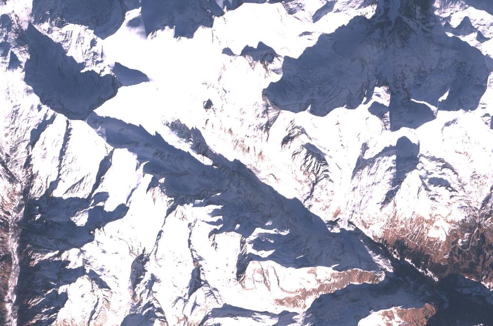 Aerial view of Pasterze Glacier