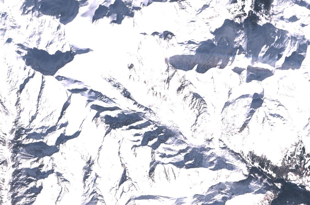 Aerial view of Pasterze Glacier