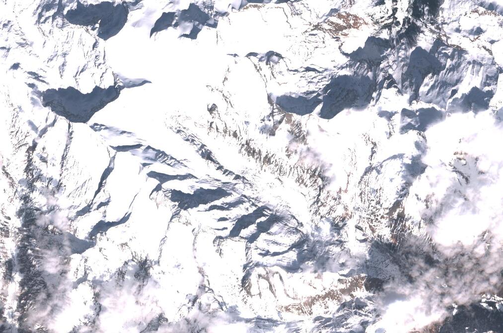 Aerial view of Pasterze Glacier