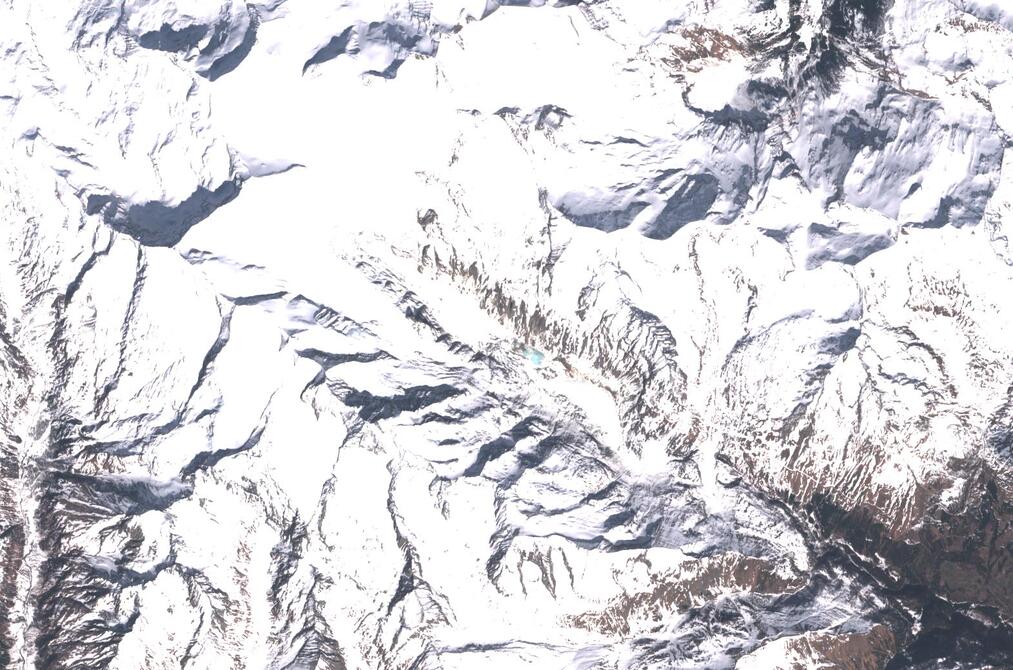 Aerial view of Pasterze Glacier
