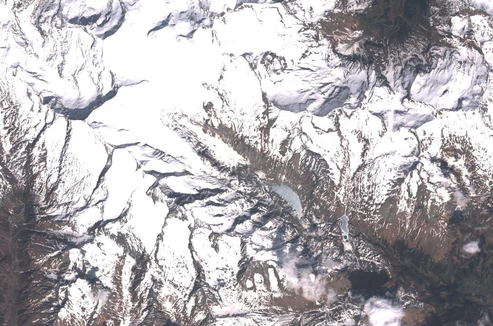 Aerial view of Pasterze Glacier