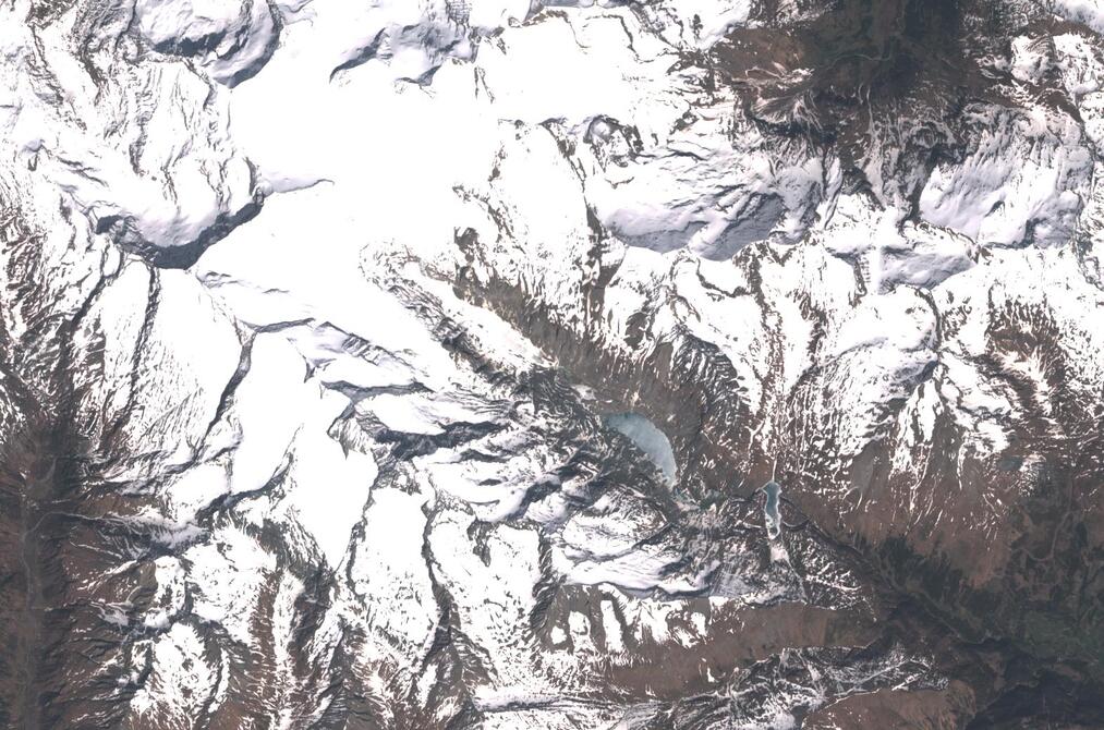 Aerial view of Pasterze Glacier