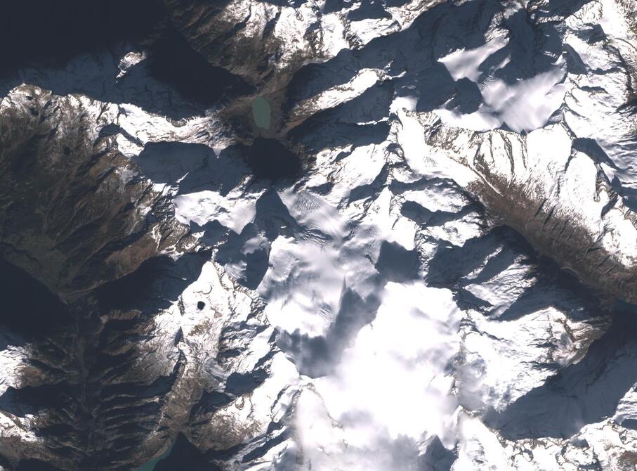 Aerial view of Rhone Glacier