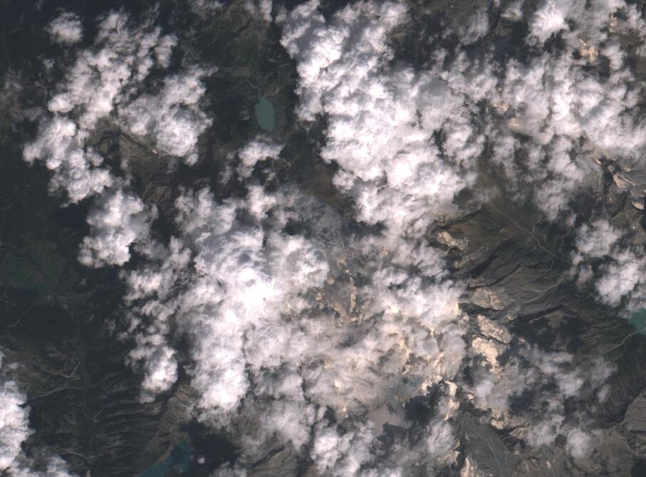 Aerial view of Rhone Glacier