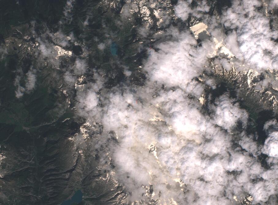 Aerial view of Rhone Glacier