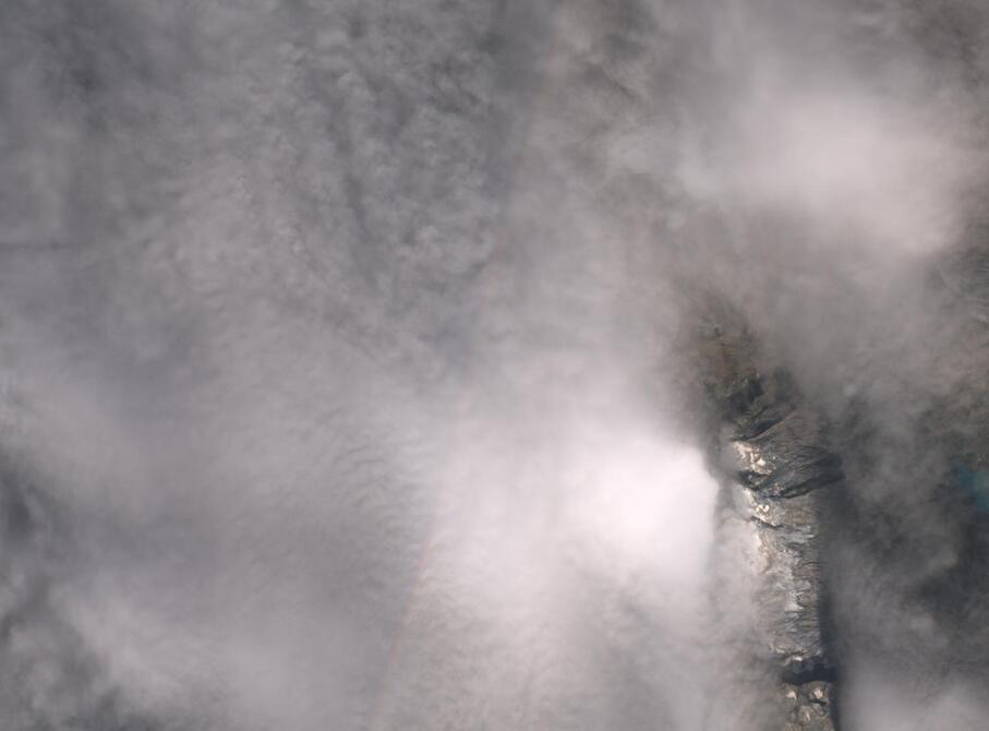 Aerial view of Rhone Glacier