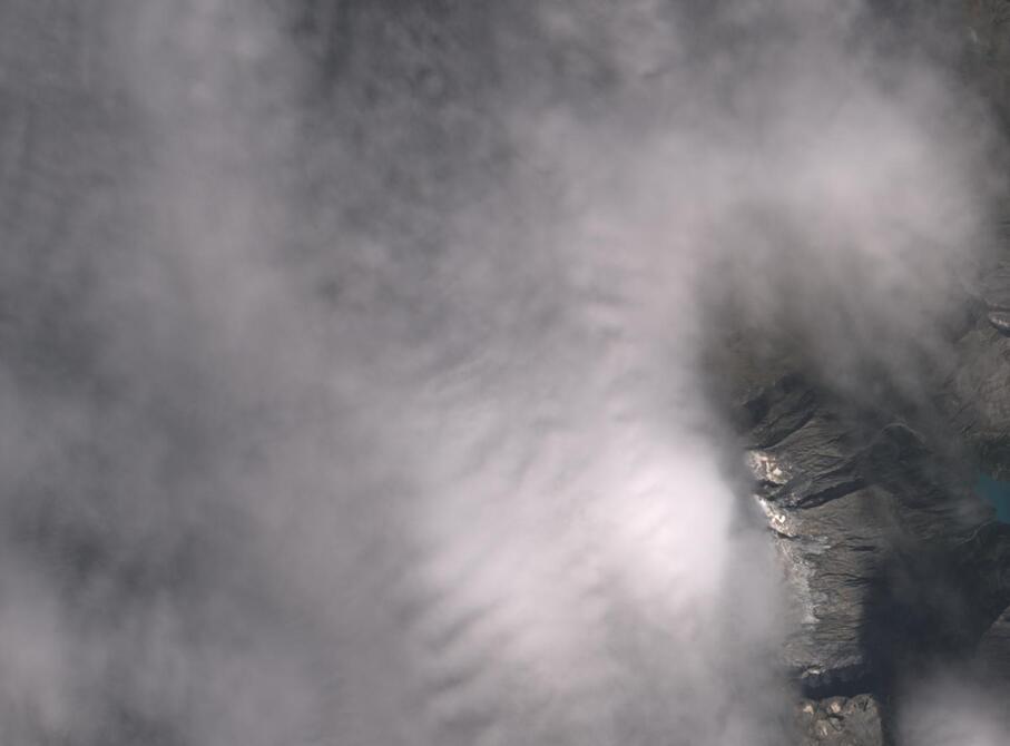 Aerial view of Rhone Glacier