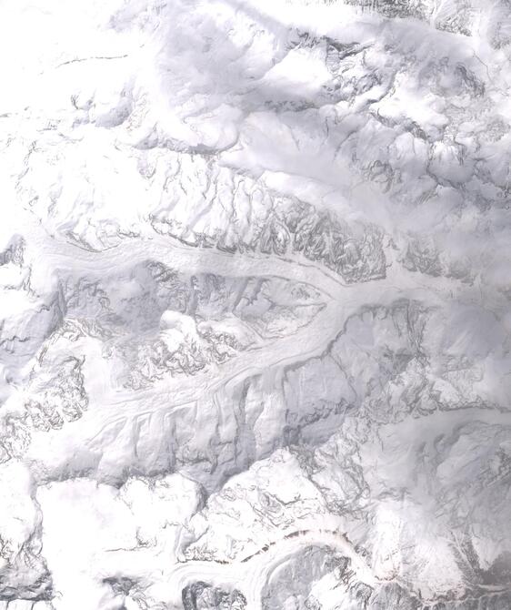 Aerial view of Satopanth Glacier