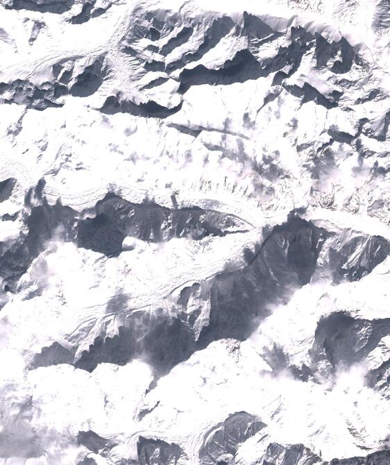 Aerial view of Satopanth Glacier